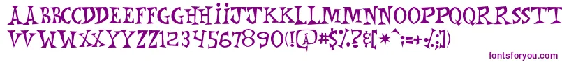 Mnkchunk Font – Purple Fonts on White Background