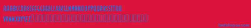Inedita Font – Blue Fonts on Red Background
