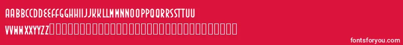Inedita Font – White Fonts on Red Background