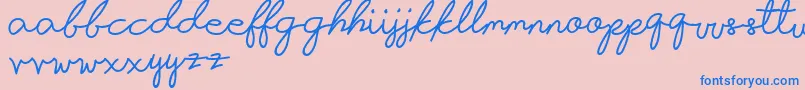 Infatuation Font – Blue Fonts on Pink Background