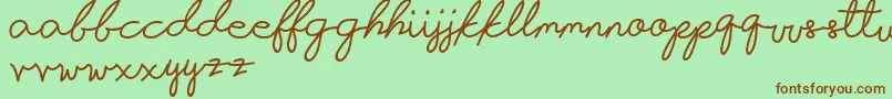 Infatuation Font – Brown Fonts on Green Background