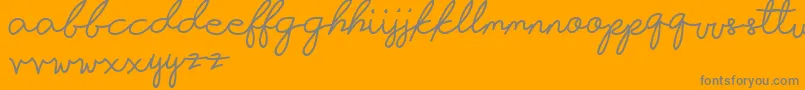 Infatuation-Schriftart – Graue Schriften auf orangefarbenem Hintergrund