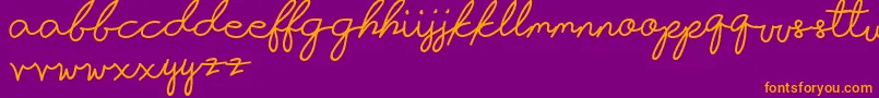 Infatuation Font – Orange Fonts on Purple Background