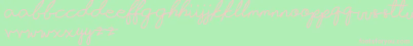 Infatuation Font – Pink Fonts on Green Background