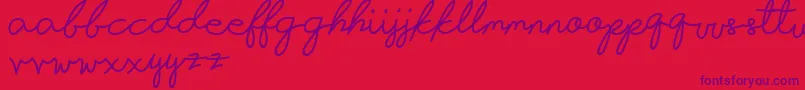 Infatuation Font – Purple Fonts on Red Background