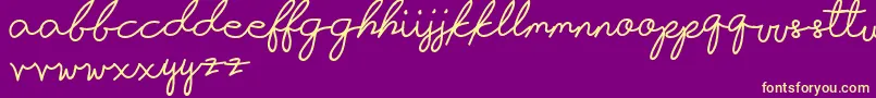 Infatuation Font – Yellow Fonts on Purple Background