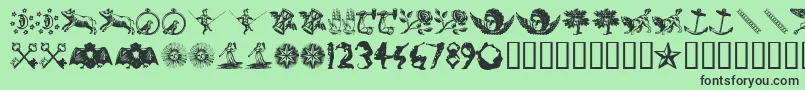 INFID    Font – Black Fonts on Green Background