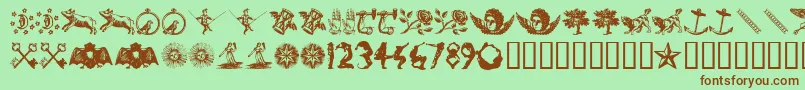 INFID    Font – Brown Fonts on Green Background