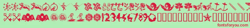 INFID    Font – Red Fonts on Green Background