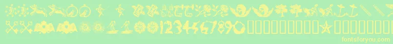INFID    Font – Yellow Fonts on Green Background