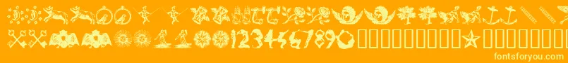 INFID    Font – Yellow Fonts on Orange Background