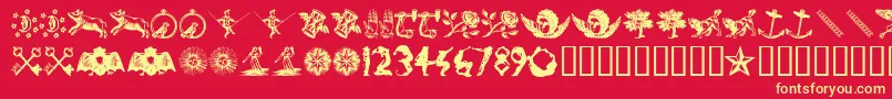 INFID    Font – Yellow Fonts on Red Background