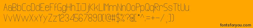 infinity Font – Black Fonts on Orange Background