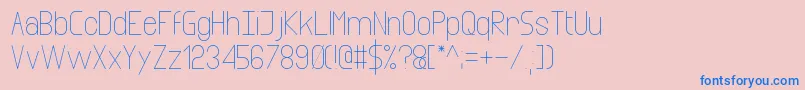 infinity Font – Blue Fonts on Pink Background