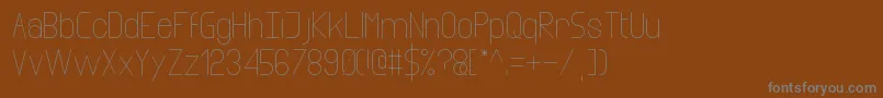infinity Font – Gray Fonts on Brown Background
