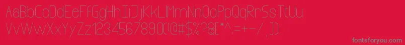 infinity Font – Gray Fonts on Red Background