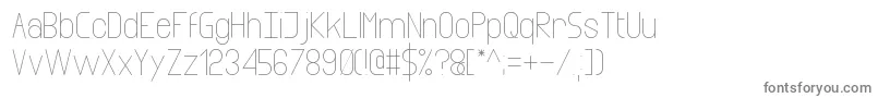 フォントinfinity – 白い背景に灰色の文字