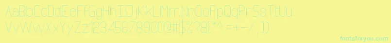 infinity Font – Green Fonts on Yellow Background