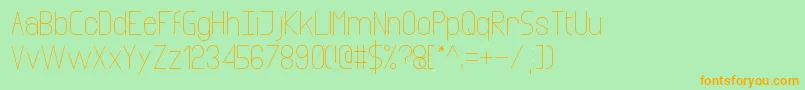 infinity Font – Orange Fonts on Green Background