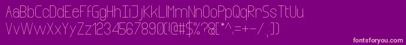 infinity Font – Pink Fonts on Purple Background