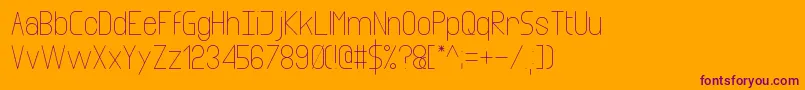 infinity Font – Purple Fonts on Orange Background