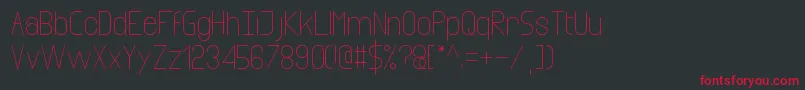 infinity Font – Red Fonts on Black Background