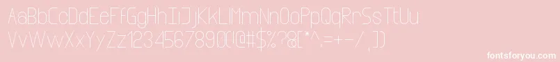 infinity Font – White Fonts on Pink Background