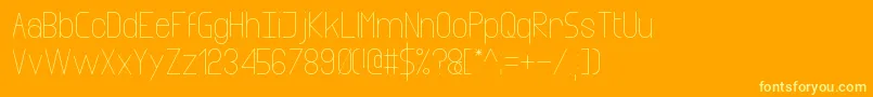 infinity Font – Yellow Fonts on Orange Background