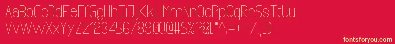 infinity Font – Yellow Fonts on Red Background