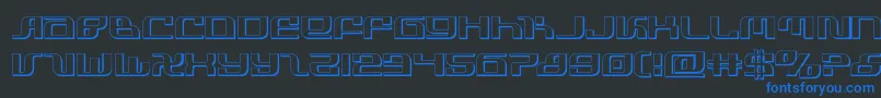 infinityformula3d Font – Blue Fonts on Black Background