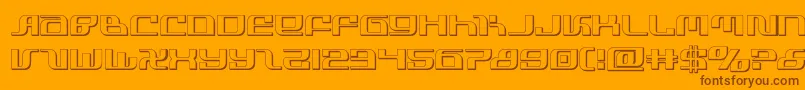 infinityformula3d Font – Brown Fonts on Orange Background