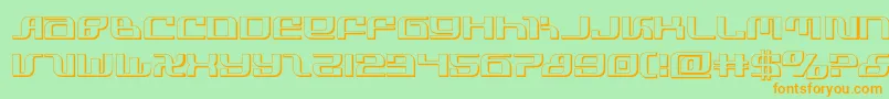 infinityformula3d Font – Orange Fonts on Green Background