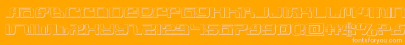 infinityformula3d Font – Pink Fonts on Orange Background