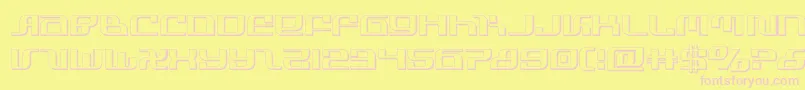 infinityformula3d Font – Pink Fonts on Yellow Background