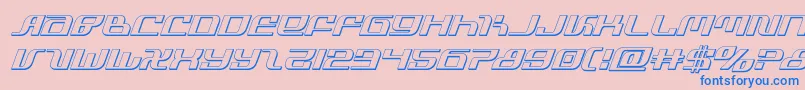infinityformula3dital-Schriftart – Blaue Schriften auf rosa Hintergrund