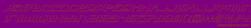 Шрифт infinityformula3dital – коричневые шрифты на фиолетовом фоне