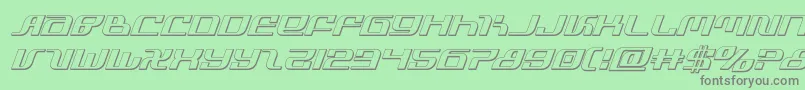 infinityformula3dital Font – Gray Fonts on Green Background