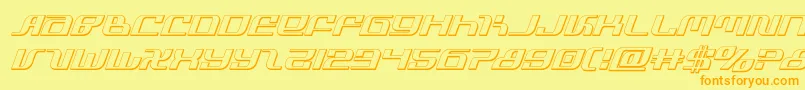 infinityformula3dital Font – Orange Fonts on Yellow Background