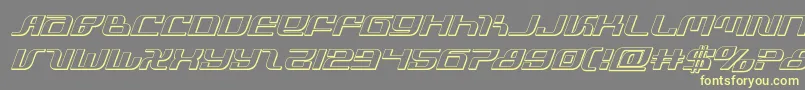 infinityformula3dital Font – Yellow Fonts on Gray Background