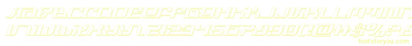 infinityformula3dital Font – Yellow Fonts on White Background