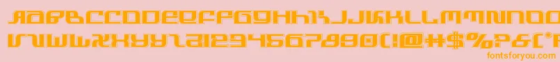 infinityformulaacad-Schriftart – Orangefarbene Schriften auf rosa Hintergrund