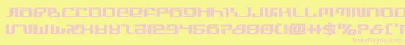 infinityformulaacad-fontti – vaaleanpunaiset fontit keltaisella taustalla