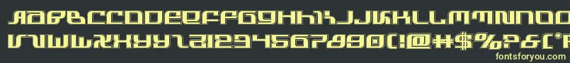 フォントinfinityformulaacad – 黒い背景に黄色の文字