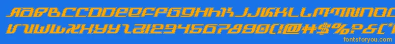 infinityformulaacadital Font – Orange Fonts on Blue Background