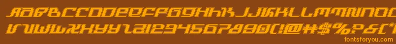infinityformulaacadital Font – Orange Fonts on Brown Background