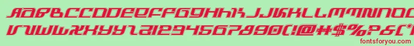 infinityformulaacadital Font – Red Fonts on Green Background