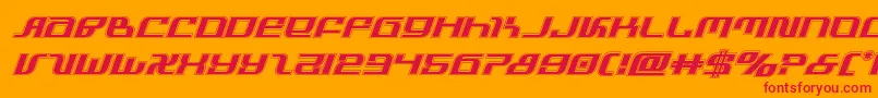 infinityformulaacadital Font – Red Fonts on Orange Background