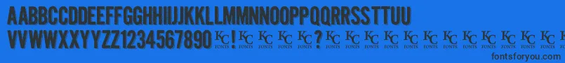 Kraftninedemo-fontti – mustat fontit sinisellä taustalla
