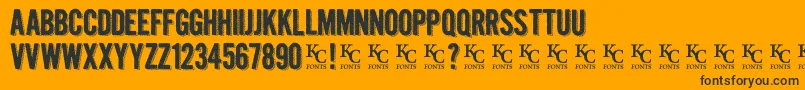 Kraftninedemo Font – Black Fonts on Orange Background