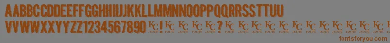 Kraftninedemo Font – Brown Fonts on Gray Background